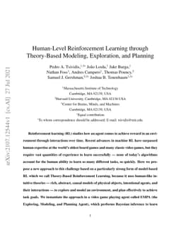 Human-Level Reinforcement Learning through Theory-Based Modeling,
  Exploration, and Planning