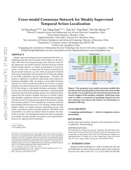 Cross-modal Consensus Network for Weakly Supervised Temporal Action
  Localization