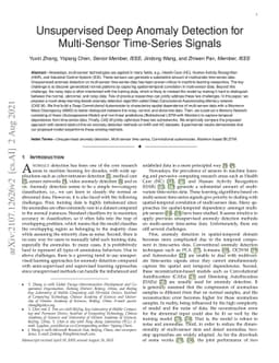 Unsupervised Deep Anomaly Detection for Multi-Sensor Time-Series Signals