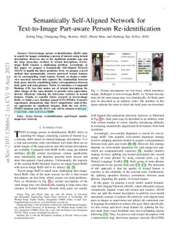 Semantically Self-Aligned Network for Text-to-Image Part-aware Person
  Re-identification
