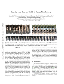 Learning Local Recurrent Models for Human Mesh Recovery