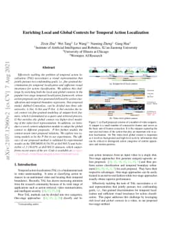 Enriching Local and Global Contexts for Temporal Action Localization