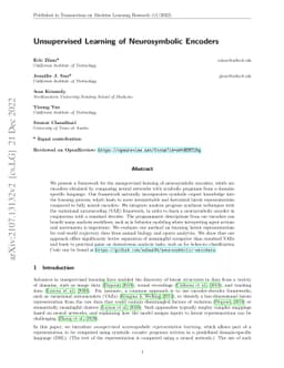 Unsupervised Learning of Neurosymbolic Encoders