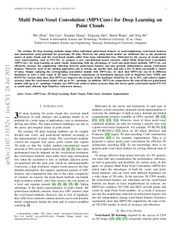 Multi Point-Voxel Convolution (MPVConv) for Deep Learning on Point
  Clouds
