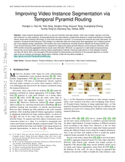 Improving Video Instance Segmentation via Temporal Pyramid Routing