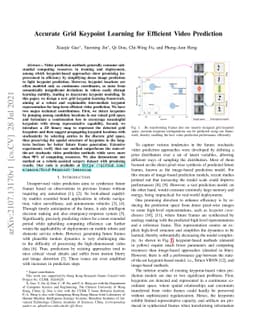 Accurate Grid Keypoint Learning for Efficient Video Prediction