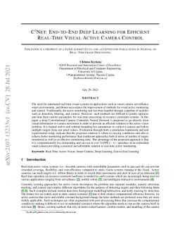 C^3Net: End-to-End deep learning for efficient real-time visual active
  camera control