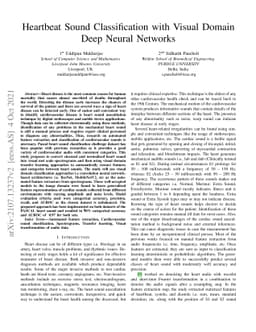 A Visual Domain Transfer Learning Approach for Heartbeat Sound
  Classification