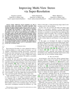 Improving Multi-View Stereo via Super-Resolution