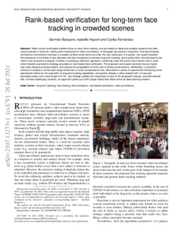 Rank-based verification for long-term face tracking in crowded scenes