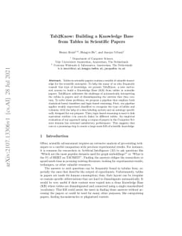 Tab2Know: Building a Knowledge Base from Tables in Scientific Papers