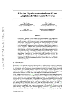 Effective Eigendecomposition based Graph Adaptation for Heterophilic
  Networks