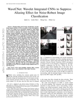 WaveCNet: Wavelet Integrated CNNs to Suppress Aliasing Effect for
  Noise-Robust Image Classification