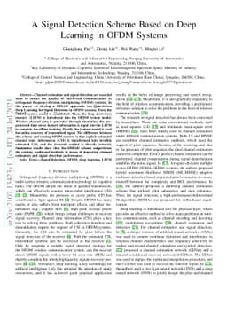 A Signal Detection Scheme Based on Deep Learning in OFDM Systems