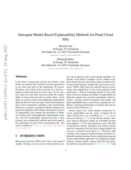 Surrogate Model-Based Explainability Methods for Point Cloud NNs