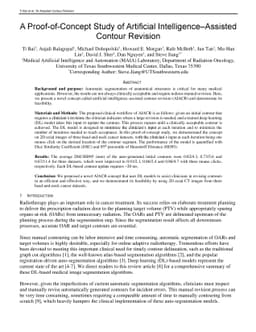 A Proof-of-Concept Study of Artificial Intelligence Assisted Contour
  Revision