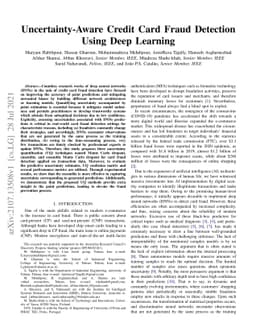 Uncertainty-Aware Credit Card Fraud Detection Using Deep Learning
