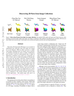 Discovering 3D Parts from Image Collections