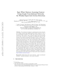 Spot What Matters: Learning Context Using Graph Convolutional Networks
  for Weakly-Supervised Action Detection