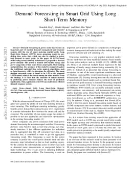 Demand Forecasting in Smart Grid Using Long Short-Term Memory