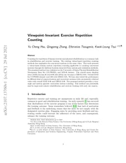 Viewpoint-Invariant Exercise Repetition Counting