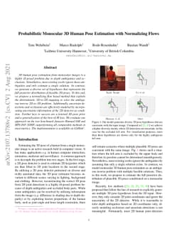 Probabilistic Monocular 3D Human Pose Estimation with Normalizing Flows