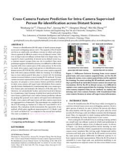Cross-Camera Feature Prediction for Intra-Camera Supervised Person
  Re-identification across Distant Scenes
