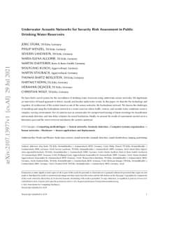 Underwater Acoustic Networks for Security Risk Assessment in Public
  Drinking Water Reservoirs