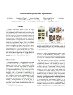 Personalized Image Semantic Segmentation