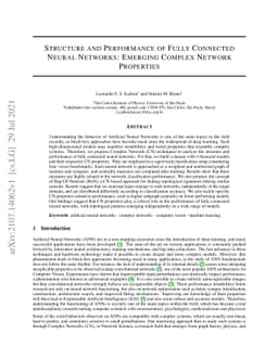 Structure and Performance of Fully Connected Neural Networks: Emerging
  Complex Network Properties