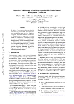 SeqScore: Addressing Barriers to Reproducible Named Entity Recognition
  Evaluation