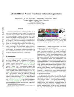 A Unified Efficient Pyramid Transformer for Semantic Segmentation
