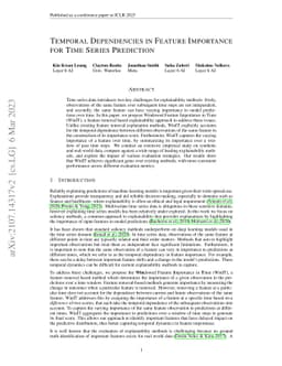 Temporal Dependencies in Feature Importance for Time Series Predictions