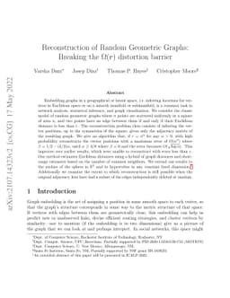 Reconstruction of Random Geometric Graphs: Breaking the Omega(r)
  distortion barrier