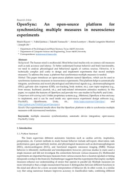 OpenSync: An opensource platform for synchronizing multiple measures in
  neuroscience experiments