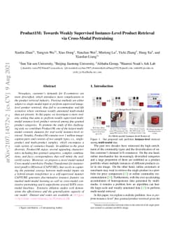 Product1M: Towards Weakly Supervised Instance-Level Product Retrieval
  via Cross-modal Pretraining