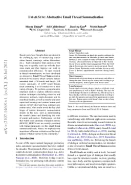 EmailSum: Abstractive Email Thread Summarization