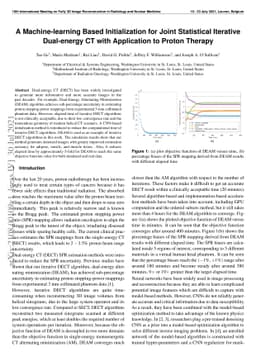 A Machine-learning Based Initialization for Joint Statistical Iterative
  Dual-energy CT with Application to Proton Therapy