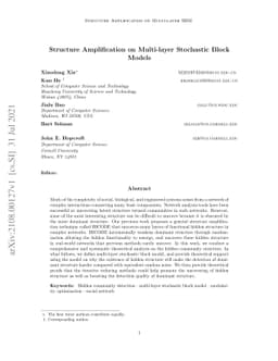 Structure Amplification on Multi-layer Stochastic Block Models