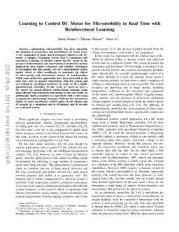 Learning to Control DC Motor for Micromobility in Real Time with
  Reinforcement Learning