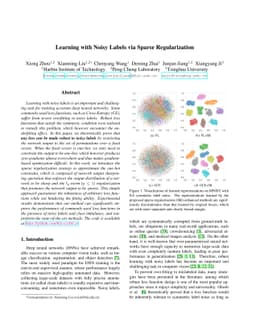 Learning with Noisy Labels via Sparse Regularization