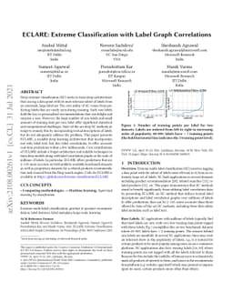 ECLARE: Extreme Classification with Label Graph Correlations