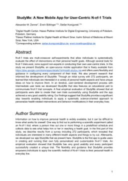 StudyMe: A New Mobile App for User-Centric N-of-1 Trials