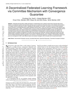 A Decentralized Federated Learning Framework via Committee Mechanism
  with Convergence Guarantee