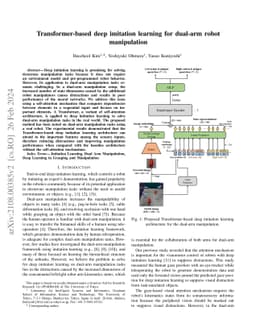 Transformer-based deep imitation learning for dual-arm robot
  manipulation
