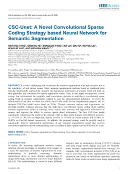 CSC-Unet: A Novel Convolutional Sparse Coding Strategy Based Neural
  Network for Semantic Segmentation