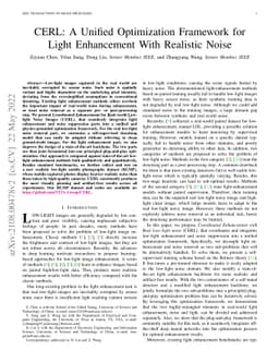 CERL: A Unified Optimization Framework for Light Enhancement with
  Realistic Noise