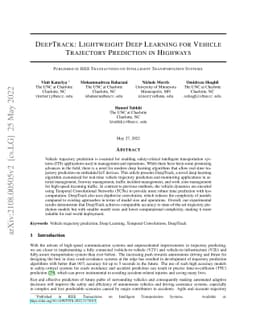 DeepTrack: Lightweight Deep Learning for Vehicle Path Prediction in
  Highways