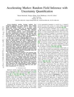 Accelerating Markov Random Field Inference with Uncertainty
  Quantification