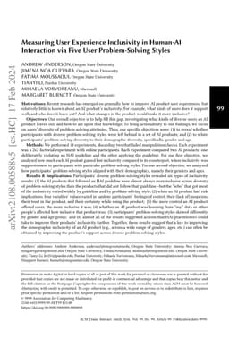 Measuring User Experience Inclusivity in Human-AI Interaction via Five
  User Problem-Solving Styles